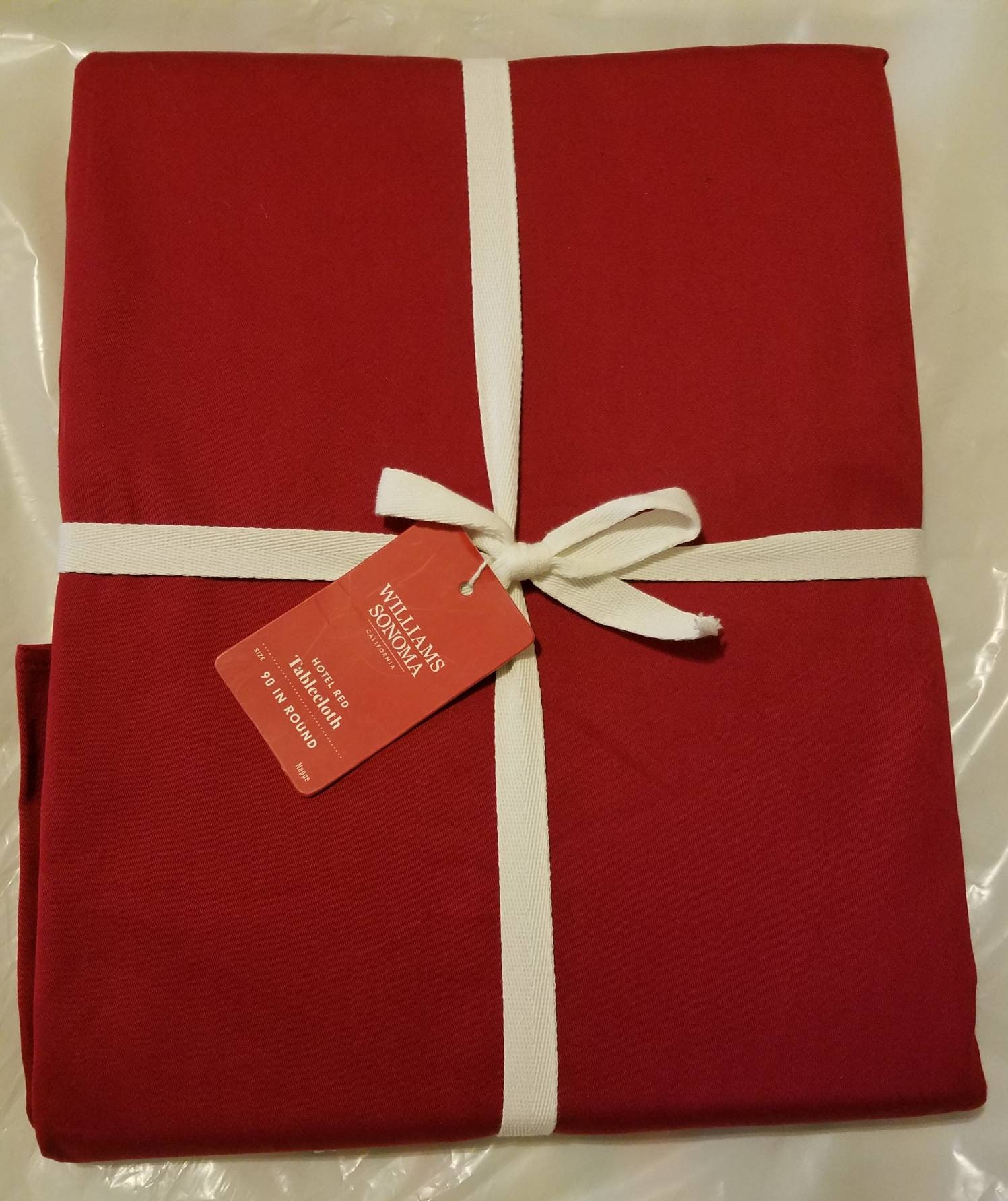 Williams-Sonoma-90 ROUND Hotel Collection RED Etsy Williams-Sonoma-90 ROUND Hotel Collection RED Etsy