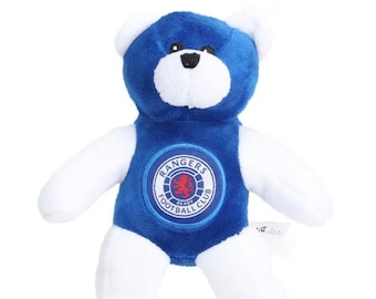 Official Glasgow Rangers FC Blue/white mini blue teddy bear BNWT