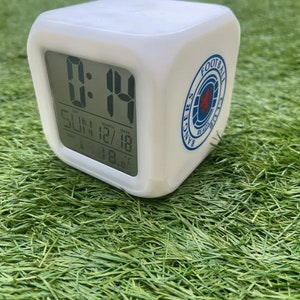 Official Glasgow Rangers FC Glow Cube Clock Brand new in box