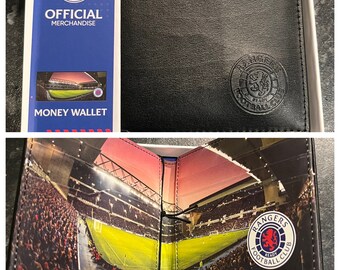 Official Glasgow Rangers FC stadium Ibrox  Leather Embossed wallet Boxed