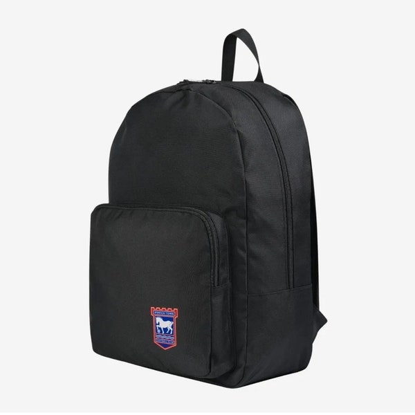 Official Ipswich Town FC Black Recycled Backpack Rucksack BNWT