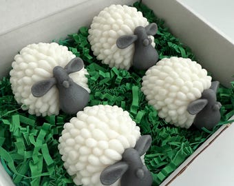 4 x Caja de regalo de jabón de oveja / Jabones hechos a mano / Regalos de granja