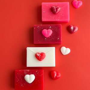 4 x Caja de regalo de jabón con letras de amor / Jabones hechos a mano