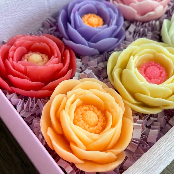 6 x Peony Soap Gift Box | Hand made soaps