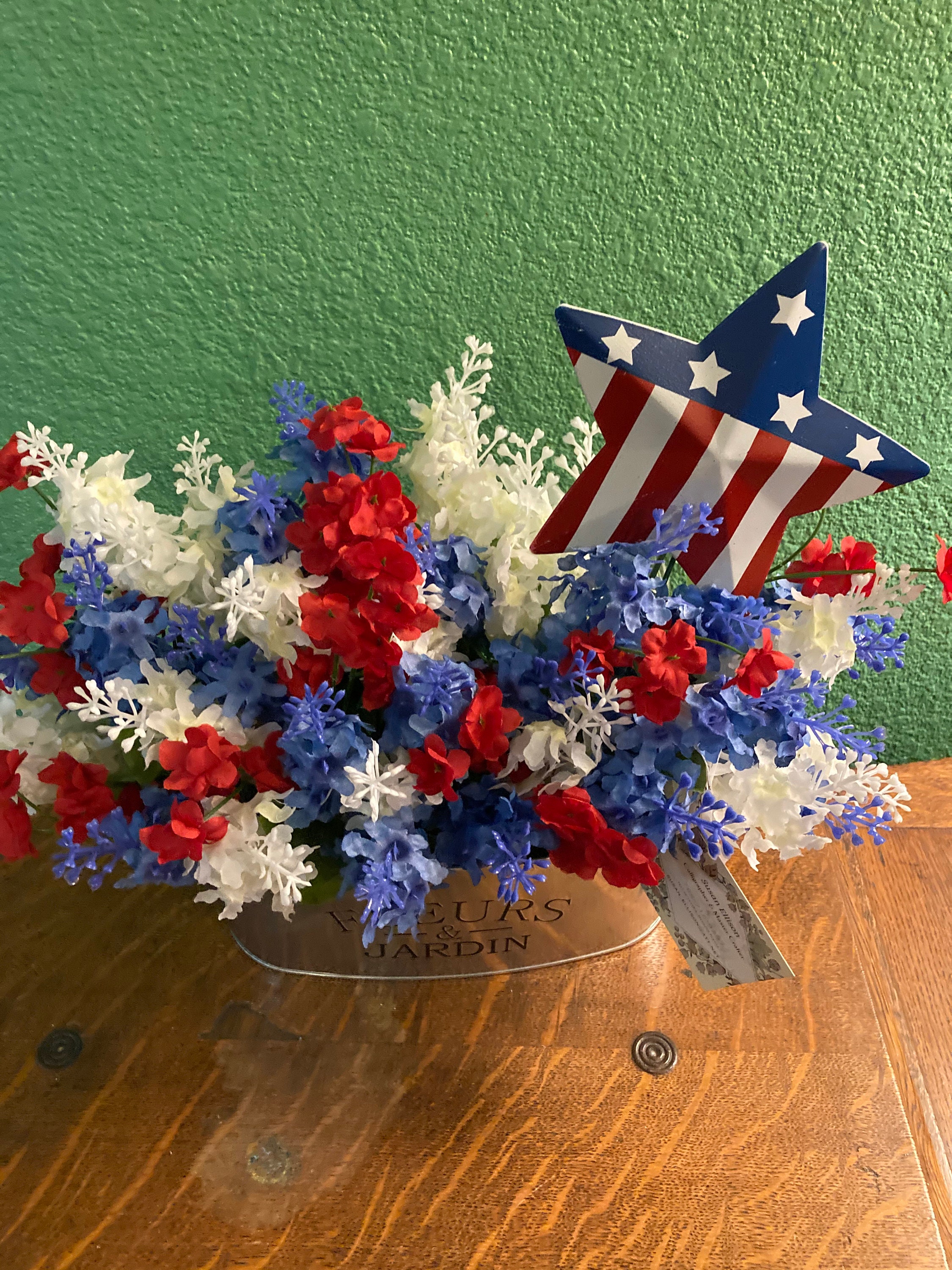 Independence Day flower arrangement. 4th of July patriotic | Etsy