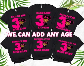 Boss Baby Birthday Outfit: Custom Family Matching Shirts & Tutu