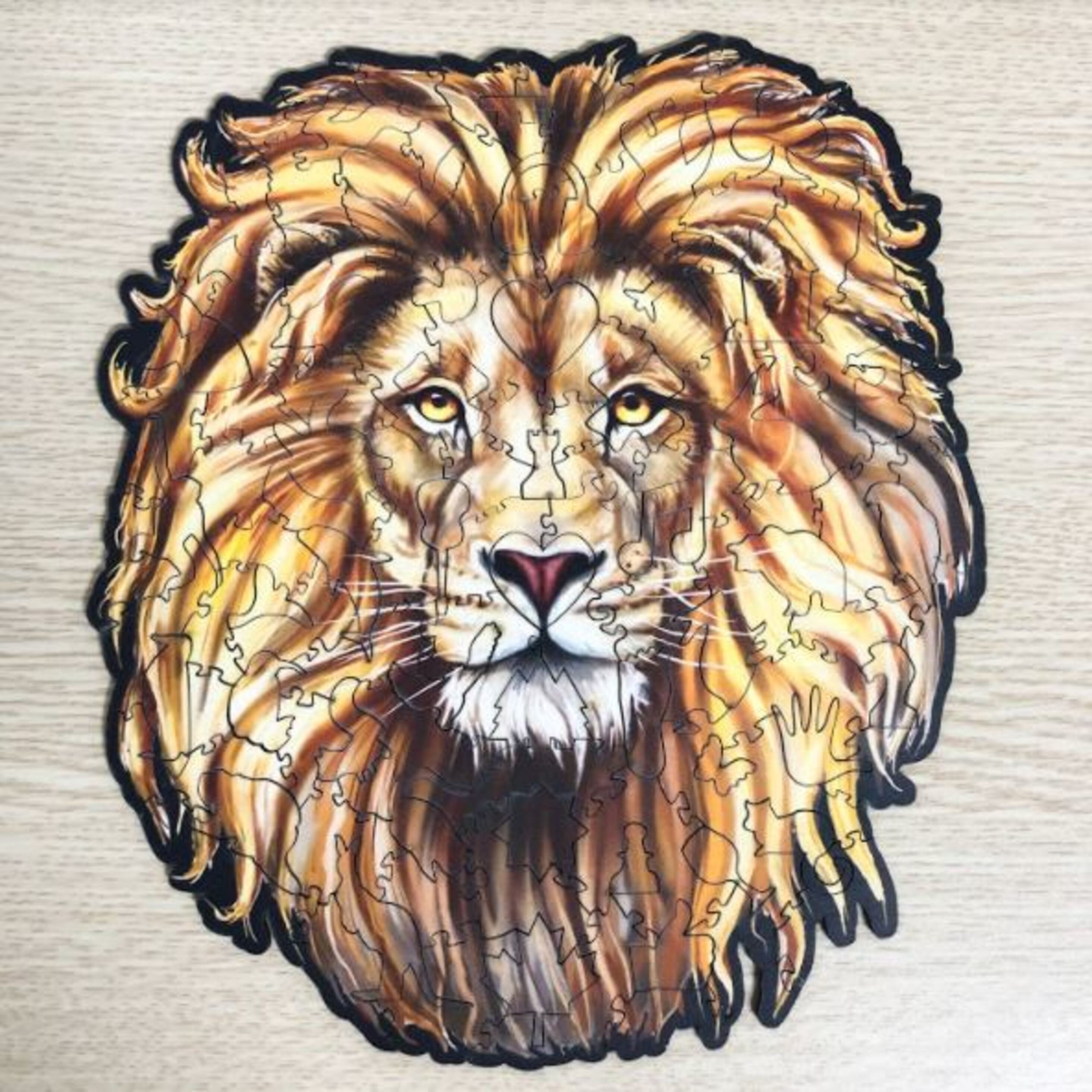 Wooden Puzzle Jigsaw Lion King / Jigsaw Puzzle / Laser Cut Etsy