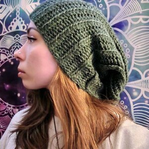Slouchy Hat For Adults ~  Hand Crocheted Hat