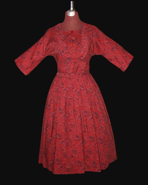 Vintage 1950’s 60s full skirt dress Kerry Brooke … - image 4