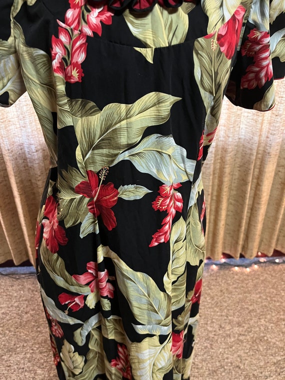 Beautiful Hawaiian hibiscus print vintage 70s/80s… - image 3