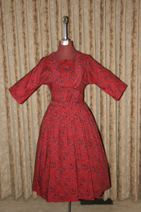 Vintage 1950’s 60s full skirt dress Kerry Brooke … - image 7