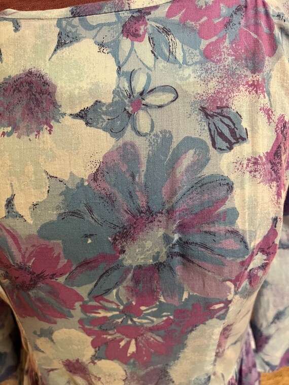 Cute cotton gauze vintage 70s maxi long floral co… - image 2