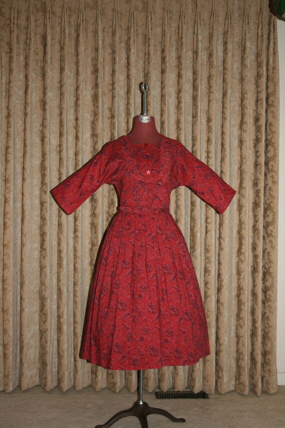 Vintage 1950’s 60s full skirt dress Kerry Brooke … - image 6