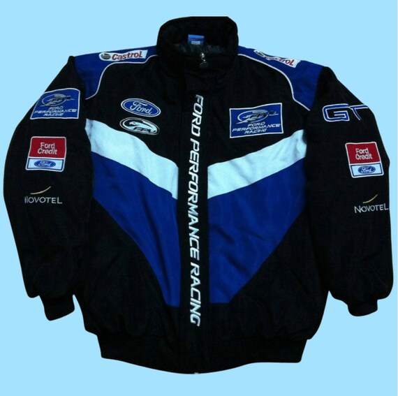 Vintage Ford Nascar Racing Jacket Blue / Black