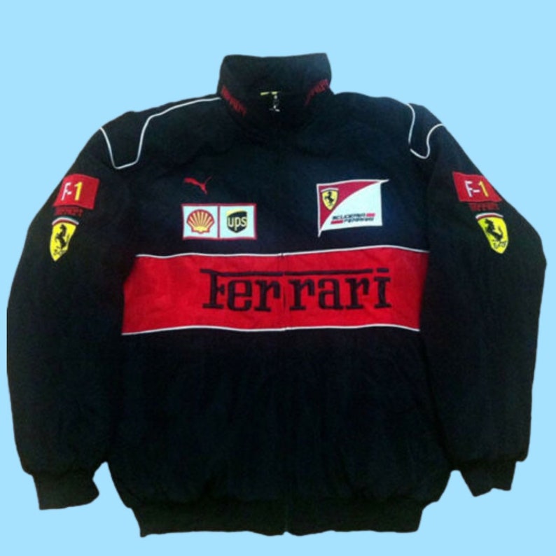 Vintage Ferrari F1 Racing Jacket Black | Etsy
