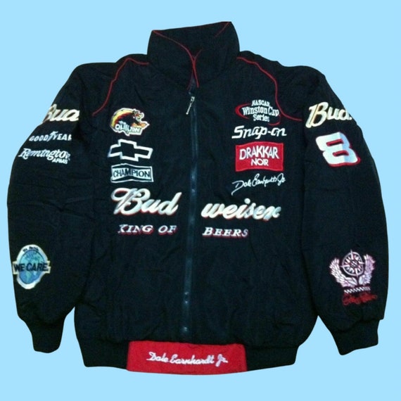 Vintage Budweiser Racing Jacket Black | Etsy