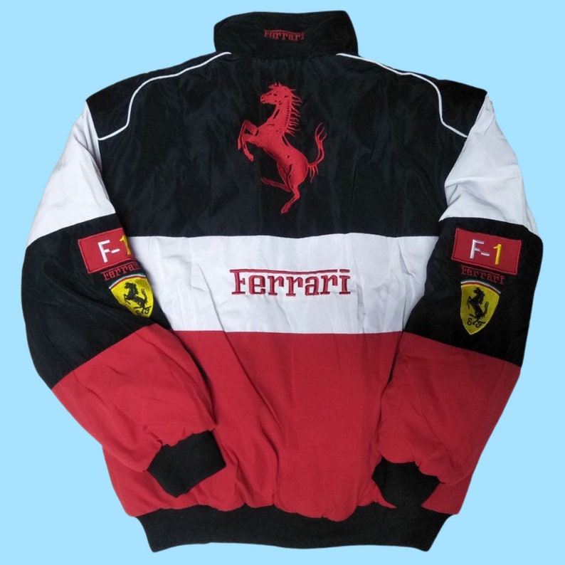 Sintético 96+ Foto Nascar Fórmula 1 Ferrari Racing Jacket / Retro ...