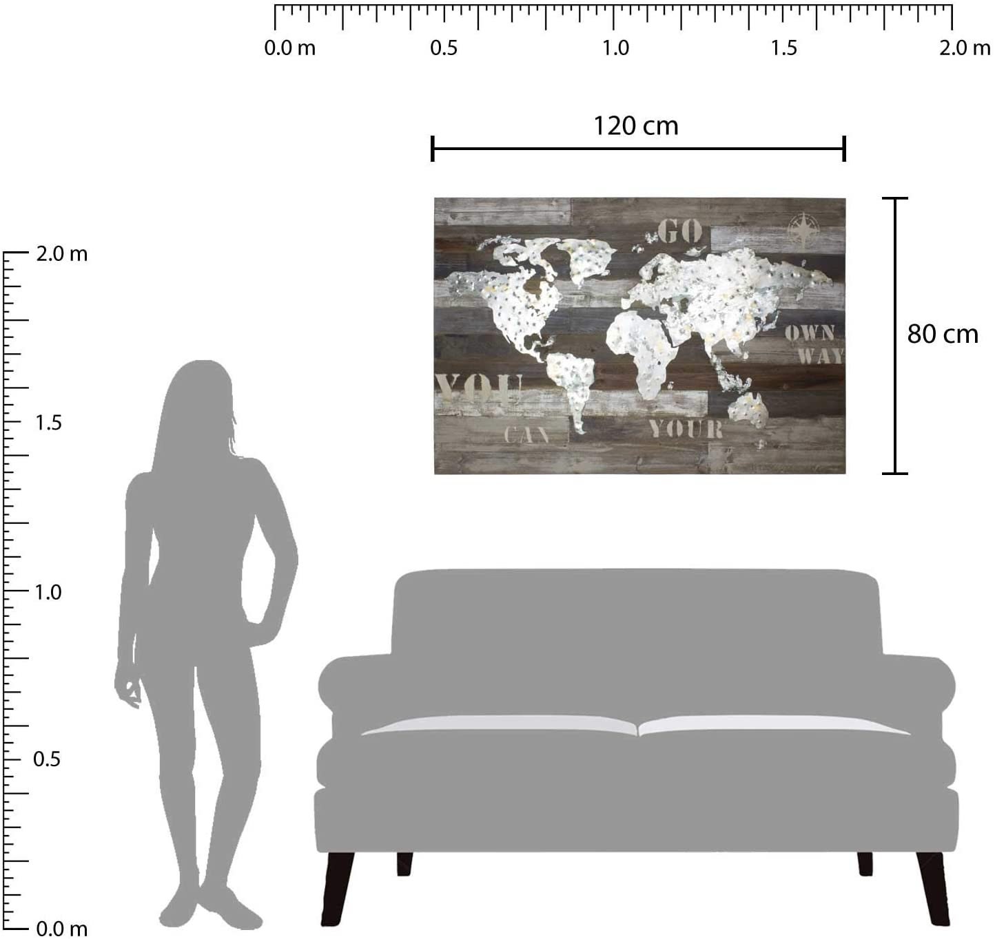 Wall Hanging. Big World Map, Western Design, Wall Art, the World, Wall ...
