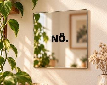 Mirror Tile Lower Austria – Mini wall mirror 10 x 10 cm, cheeky bathroom decor, statement wall decor, gift idea, minimalist mirror