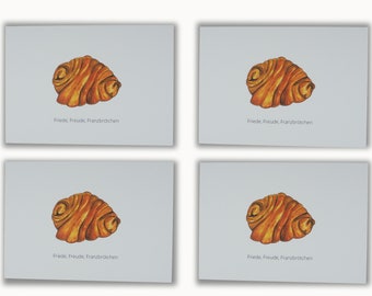 Set di cartoline - Pace Gioia Franzbrötchen - Amburgo