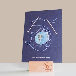 Carte postale - Tricot - Vous ne tricoterez jamais seul.