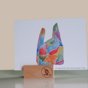 Ich wünsche dir eine bunte Tüte - Postkarte