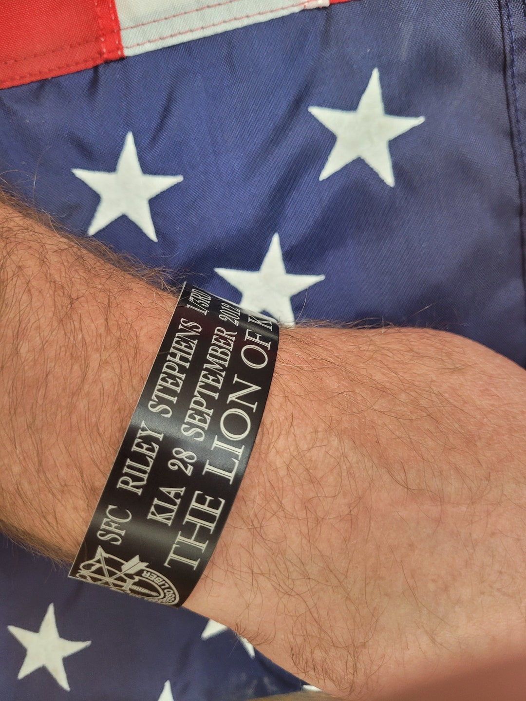 Over Sized POW / MIA / KIA Remembrance Bracelets Jewelry Laser Engraved ...