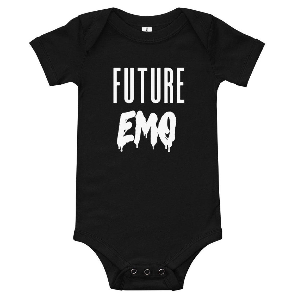 Emo baby vest in black future emo bodysuit goth baby Etsy