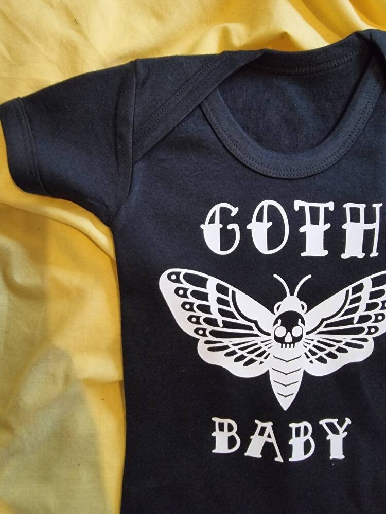 Goth baby clothes Alternative baby gothic baby rompers Etsy
