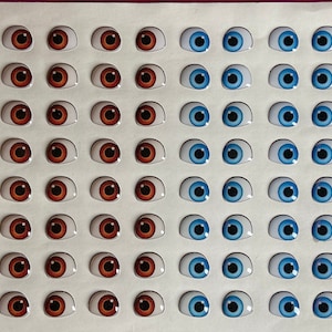 Adhesive Resin Eyes Doll Ref.410, Resin Eyes, Eyes for Cold Porcelain, Clay, Felt, Foam, Paper and embellishment, Eyes