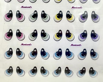 Adhesive Resin Eyes Doll Ref. 248B, resin eyes,  doll, eyes for Cold Porcelain, Clay, Felt, Foam, Paper and embellishment,Eyes, resin eyes.