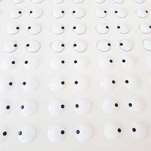 Adhesive Resin Eyes Doll Ref.540, Resin Eyes, Eyes for Cold Porcelain, Clay, Felt, Foam, Paper and embellishment,Eyes