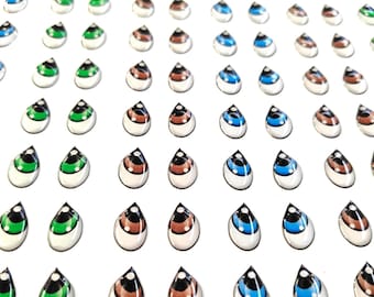 Adhesive Resin Eyes Doll Ref.253, Resin Eyes,  for Cold Porcelain, Clay, Felt, Foam, Paper and embellishment,Eyes