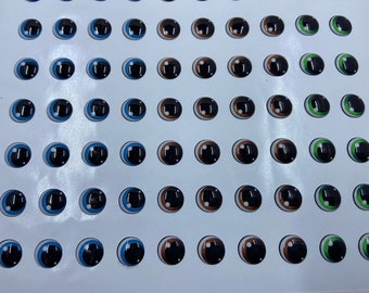 Adhesive Resin Eyes Doll - F07, Resin Eyes, Eyes for Cold Porcelain, Clay, Felt, Foam, Paper and embellishment,Eyes