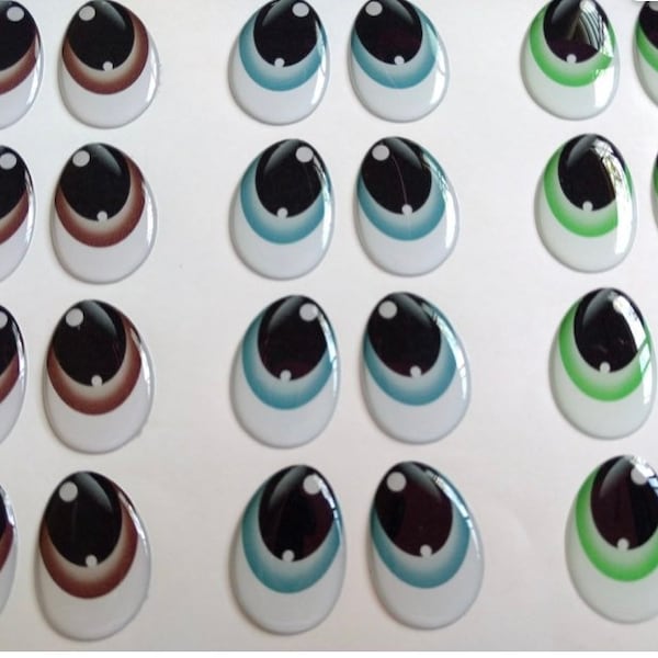 Resin Eye, Adhesive Resin Eyes Doll Ref.450 for Cold Porcelain, Clay, Felt, Foam, Paper and embellishment,Eyes,  Fimo