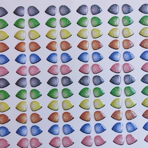 Adhesive Eyelid with Glitter 442B, resin eyes, for Cold Porcelain, Clay, Felt, Foam, Paper and embellishment,