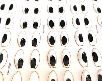 Adhesive Resin Eyes Doll  258, Resin Eyes, Cold Porcelain,  Clay, Felt, Foam, Paper and embellishment, Eyes