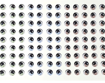 Adhesive Resin Eyes Doll Ref.346, Resin Eyes, Eyes for Cold Porcelain, Clay, Felt, Foam, Paper and embellishment,Eyes,  Fimo