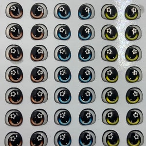 Adhesive Resin Eyes Doll 722NA, Resin eyes, Eyes for Cold Porcelain, Clay, Felt, Foam, Paper and embellishment, Fimo, Eyes