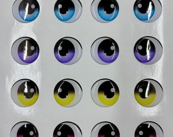 Adhesive Resin Eyes Doll Ref.346 F, Resin Eyes, Eyes for Cold Porcelain, Clay, Felt, Foam, Paper and embellishment,Eyes,  Fimo