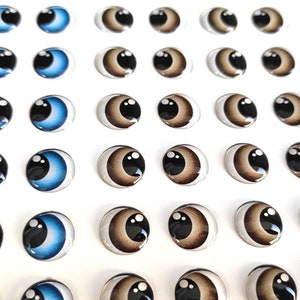 Resin Eye, Adhesive Resin Eyes Doll Ref.441 for Cold Porcelain, Clay, Felt, Foam, Paper and embellishment,Eyes