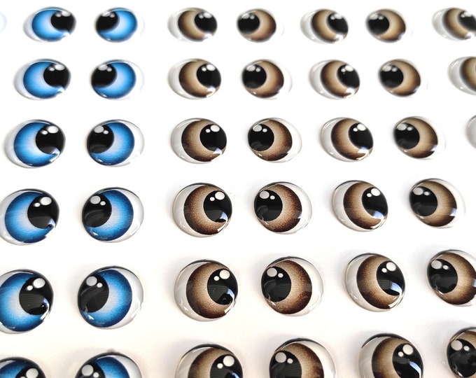 Resin Eye, Adhesive Resin Eyes Doll Ref.441 for Cold Porcelain, Clay