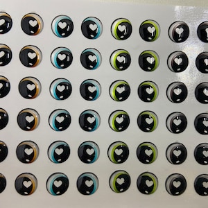 Adhesive Resin Eyes Doll Eris 001, Resin Eyes, Eyes for Cold Porcelain, Clay, Felt, Foam, Paper and embellishment,Eyes