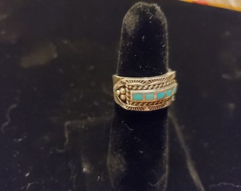 Vintage sterling and turquoise ring