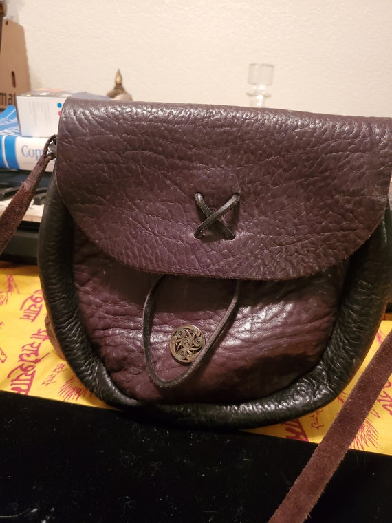 Brown leather purse