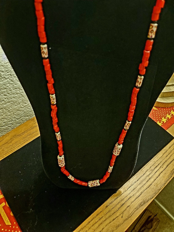 Clay bead necklace