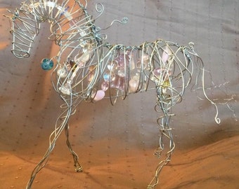 Wire Pony Sculpture - Handmade