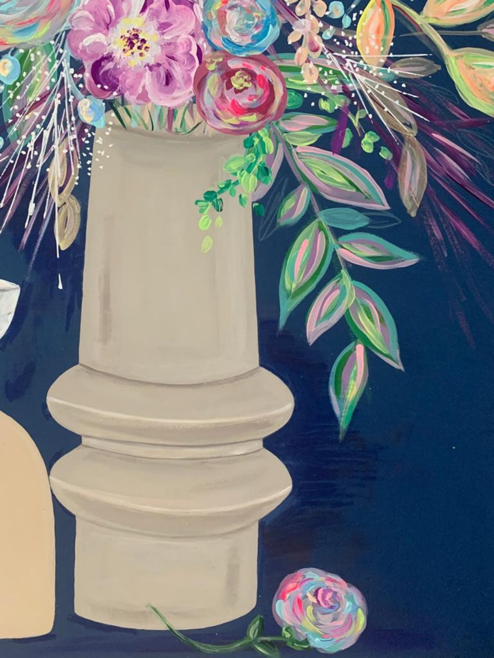 Original Painting Floral Flowers Framed Art Deco Etsy Australia