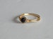 Anxiety Fidget Spinner Ring • Gold and Black Bead • Gift 