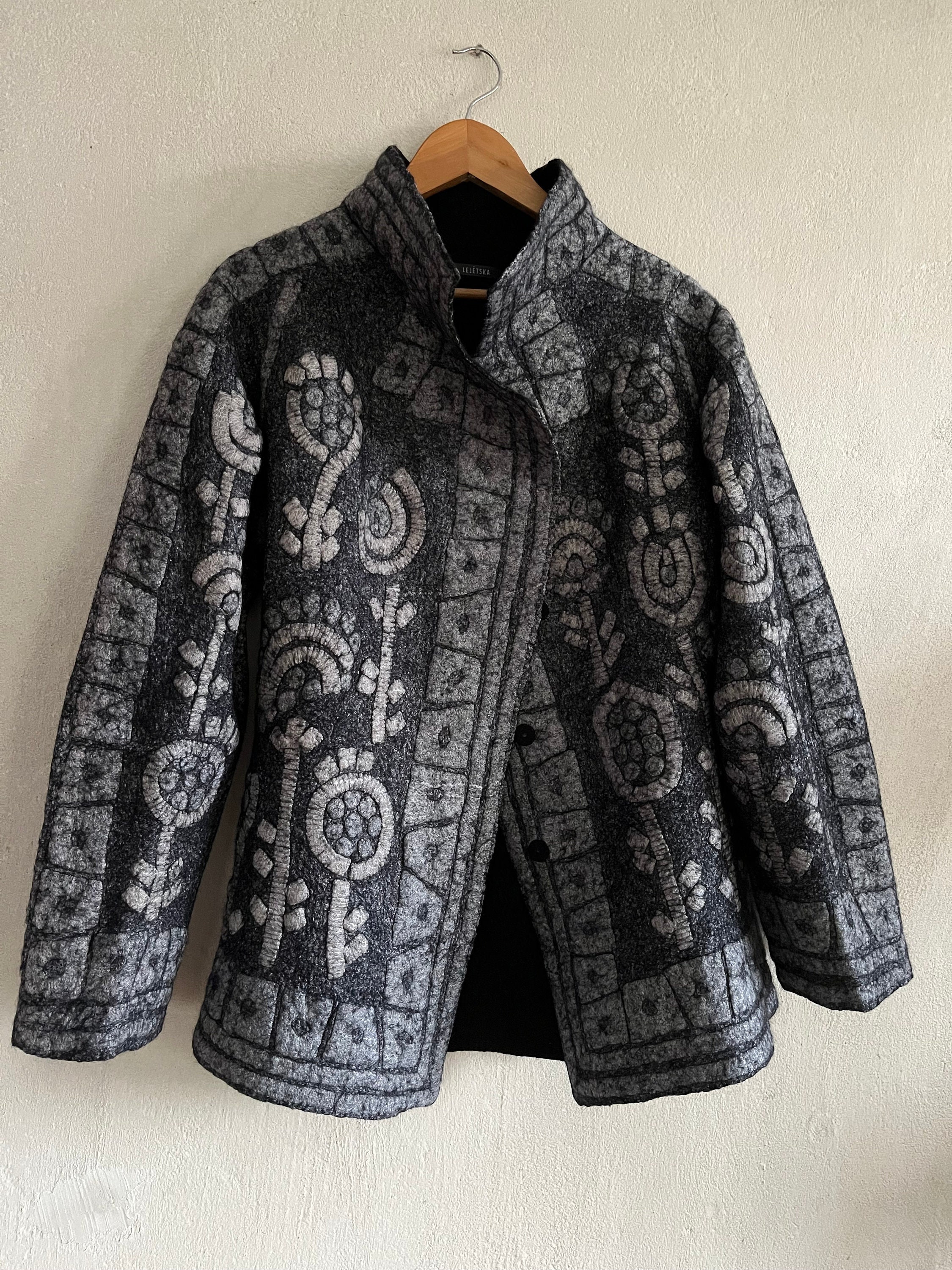 Felted wool cardigan clearance